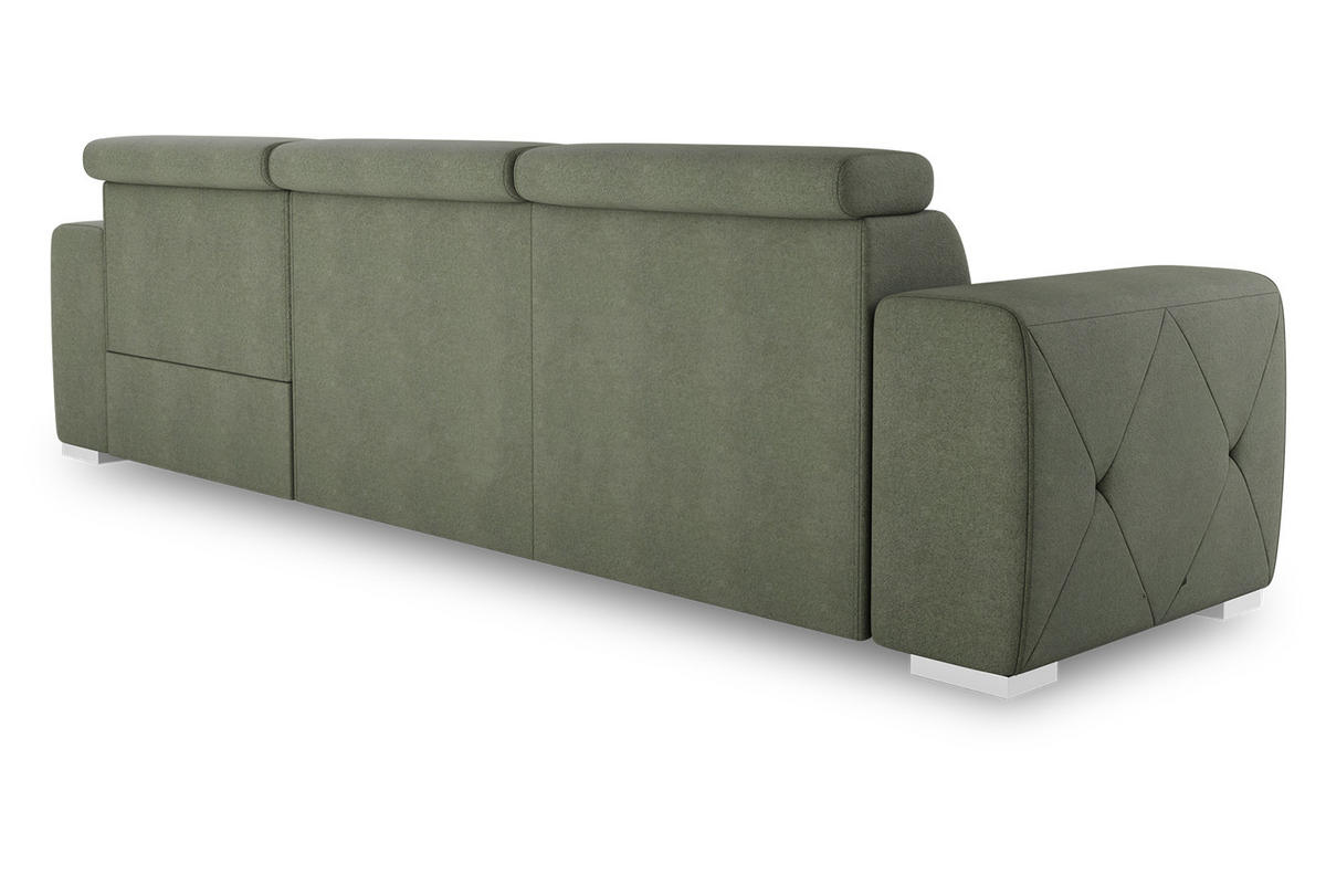 ECKSCHLAFSOFA in Olivgrün Textil   - Olivgrün, Design, Textil (296/195cm) - MID.YOU