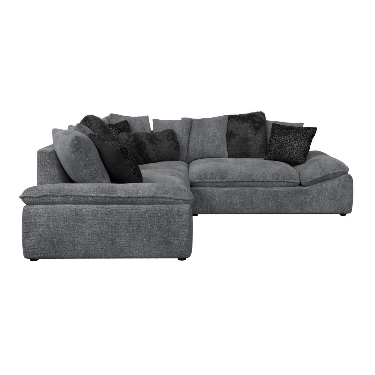 ECKSOFA Anthrazit  - Anthrazit/Schwarz, Trend, Textil (278/278cm) - MID.YOU