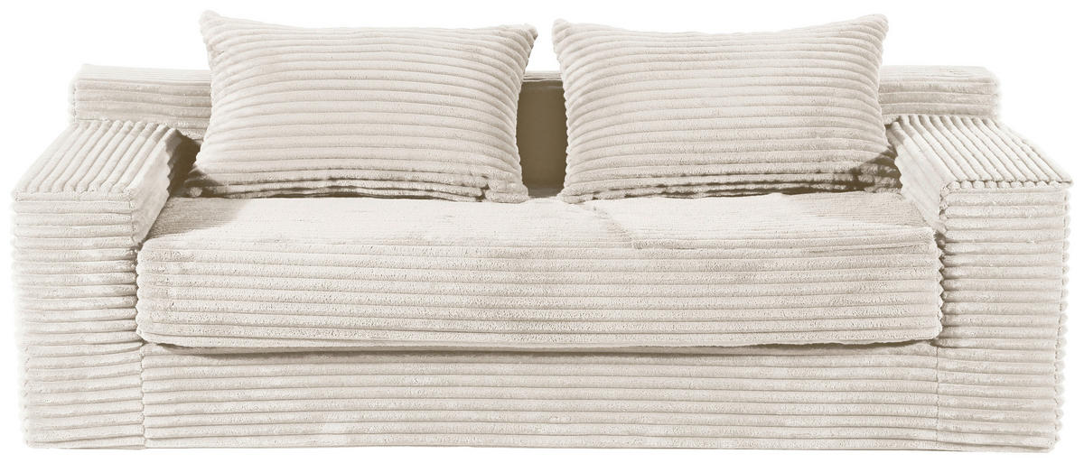 2-SITZER-SOFA in Cord Beige  - Beige, Design, Textil (203/60/100cm) - P & B