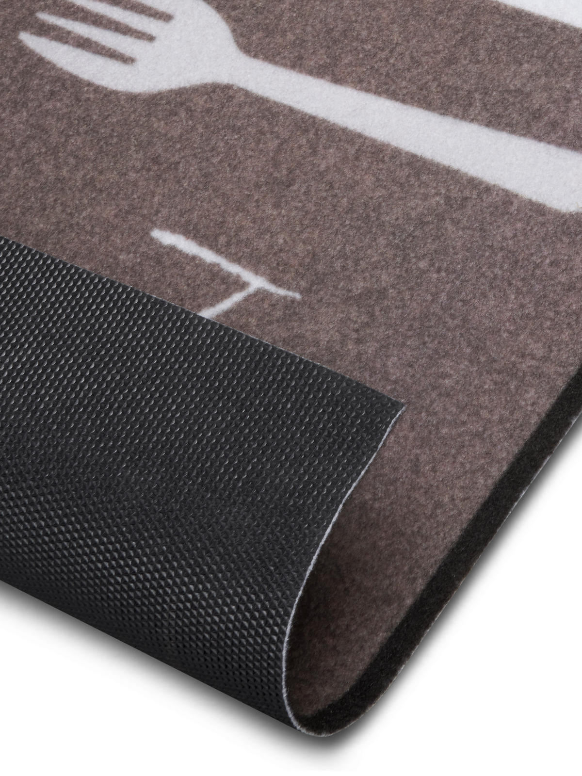 KÜCHENLÄUFER 50/150 cm Cook & Clean Braun, Weiß  - Braun/Weiß, Design, Kunststoff (50/150cm)