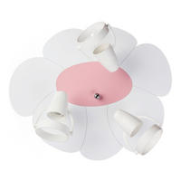 KINDERDECKENLEUCHTE Blume 39/33/16 cm  - Rosa/Weiß, Basics, Holzwerkstoff/Kunststoff (39/33/16cm)