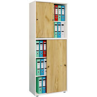 AKTENSCHRANK 70/183/37 cm  - Honigeiche/Weiß, Design, Holzwerkstoff (70/183/37cm) - MID.YOU