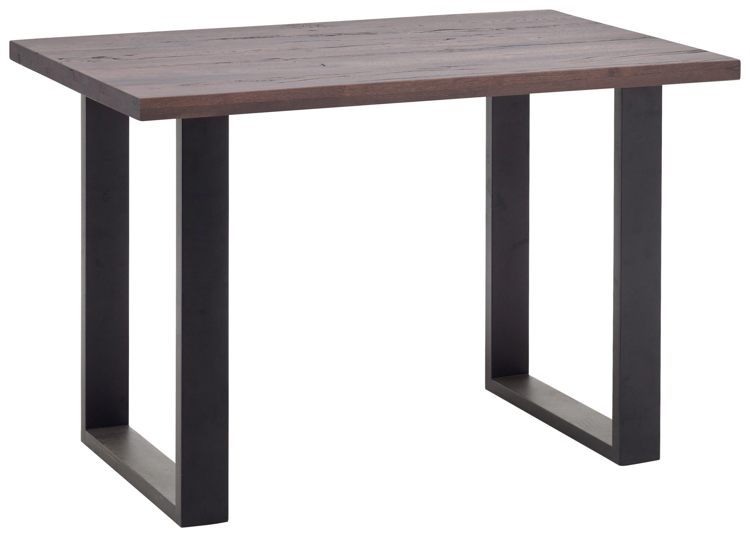 BARTISCH Eiche massiv rechteckig Anthrazit, Eichefarben - Eichefarben/Anthrazit, Design, Holz/Metall (160/100/95cm) - Novel