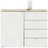 KOMMODE 100/80/42 cm - Eichefarben/Alufarben, MODERN, Glas/Holzwerkstoff (100/80/42cm) - Stylife KOMMODE 100/80/42 cm - Eichefarben/Alufarben, MODERN, Glas/Holzwerkstoff (100/80/42cm) - Stylife