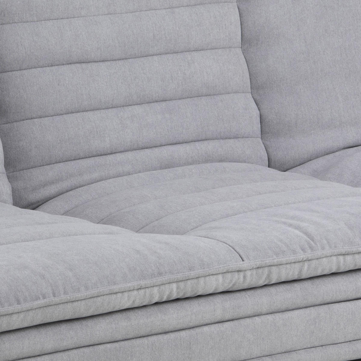 SCHLAFSOFA in Textil Hellgrau  - Hellgrau/Schwarz, Design, Textil/Metall (196/91/98cm) - MID.YOU