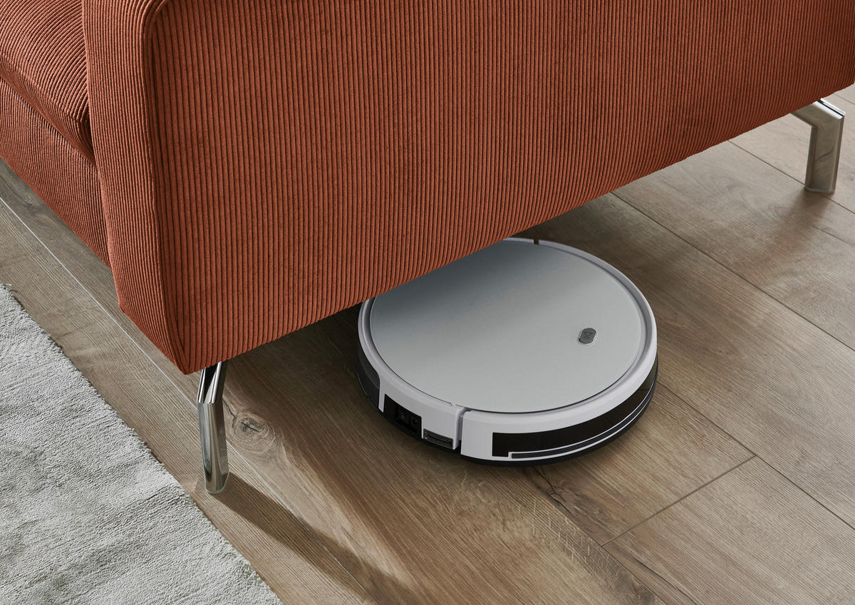 3-SITZER-SOFA Feincord Rostfarben  - Chromfarben/Rostfarben, Design, Textil/Metall (194/87/105cm) - Beldomo Style