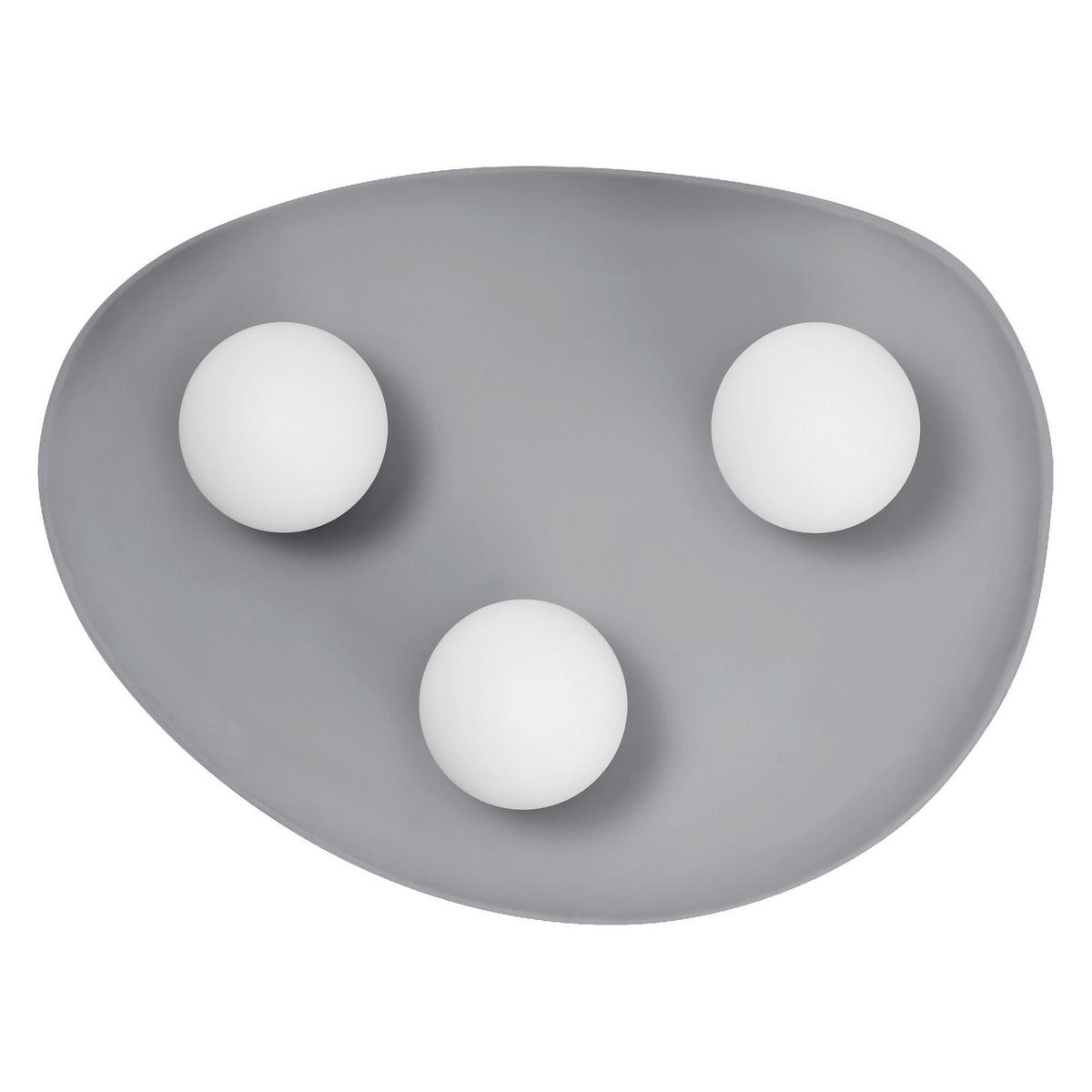 DECKENLEUCHTE    50/38.5/15.5 cm  - Grau, Basics, Glas/Stein (50/38.5/15.5cm) - Osram