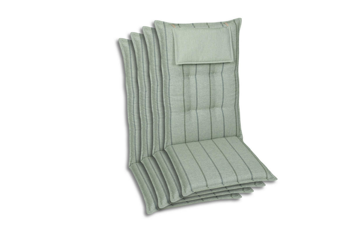 SESSELAUFLAGENSET Streifen  - Hellgrün, Basics, Textil (50/7/120cm)