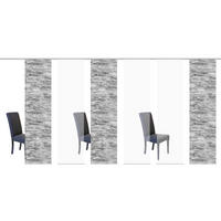 FLÄCHENVORHANG  6 Stück  halbtransparent   60/245 cm  - Anthrazit, Design, Textil (60/245cm)