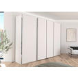 SCHWEBETÜRENSCHRANK 316/235/68 cm 4-türig Weiß  - Chromfarben/Weiß, Design, Holzwerkstoff/Metall (316/235/68cm) - Novel