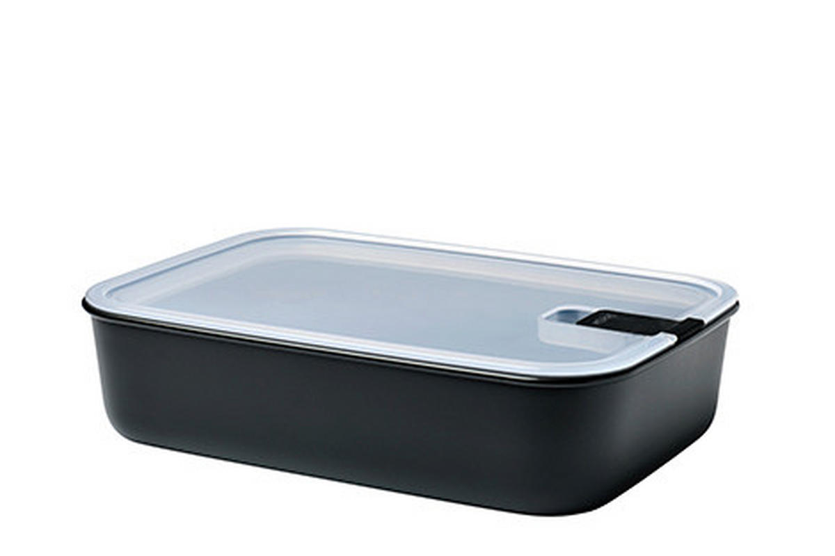 DÓZA NA SKLADOVANIE POTRAVÍN plast  plast 2,25 l - priehľadné/čierna, Konventionell, plast (27,8/19,8/7cm) - Mepal