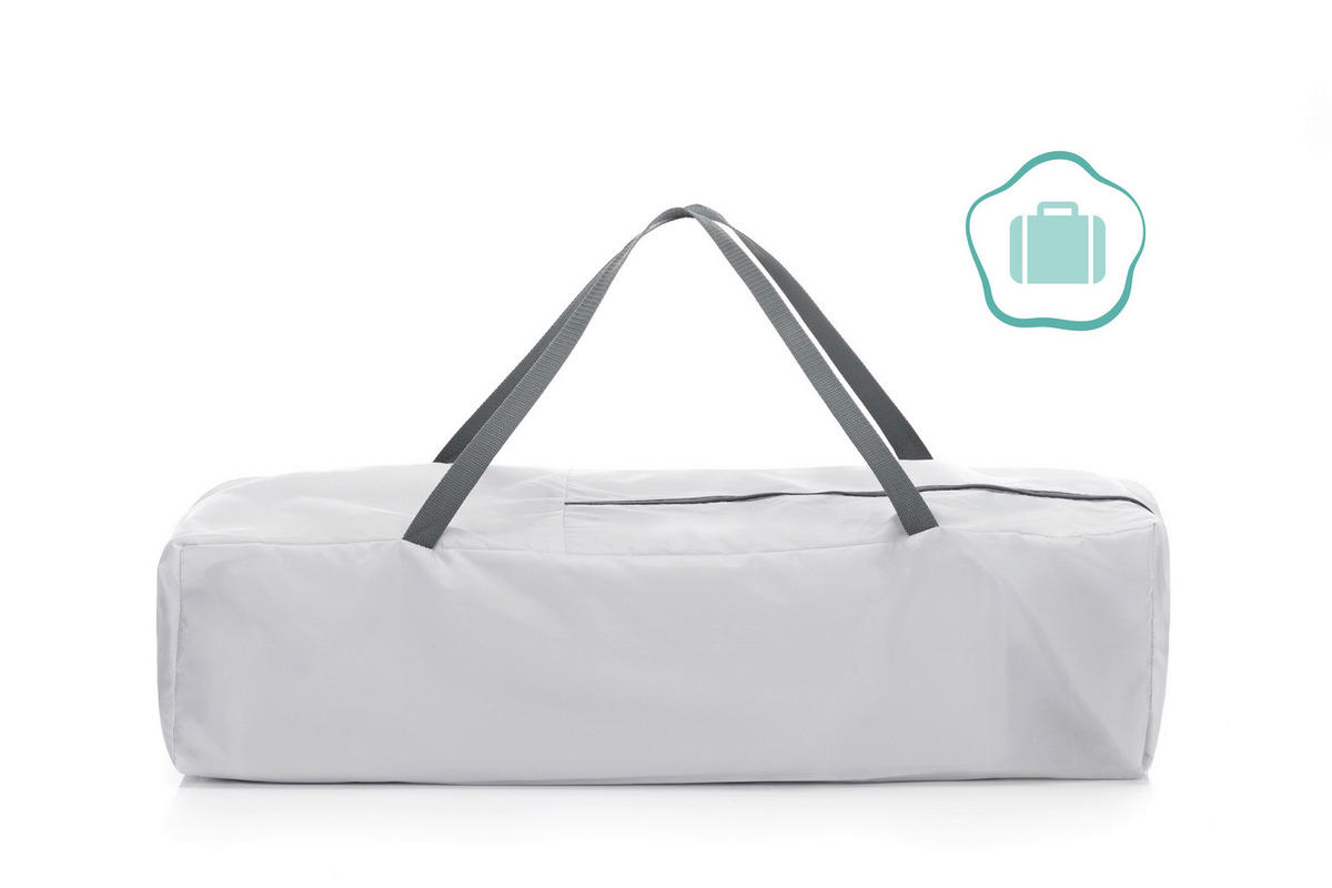 REISEBETT Nizza Grau  - Grau, Basics, Textil/Metall (120/60cm) - Fillikid