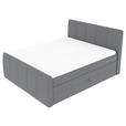 BOXSPRINGBETT 180/200 cm  in Grau  - Schwarz/Grau, KONVENTIONELL, Kunststoff/Textil (180/200cm) - Carryhome