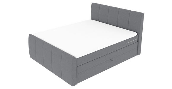 BOXSPRINGBETT 180/200 cm  in Grau  - Schwarz/Grau, KONVENTIONELL, Kunststoff/Textil (180/200cm) - Carryhome