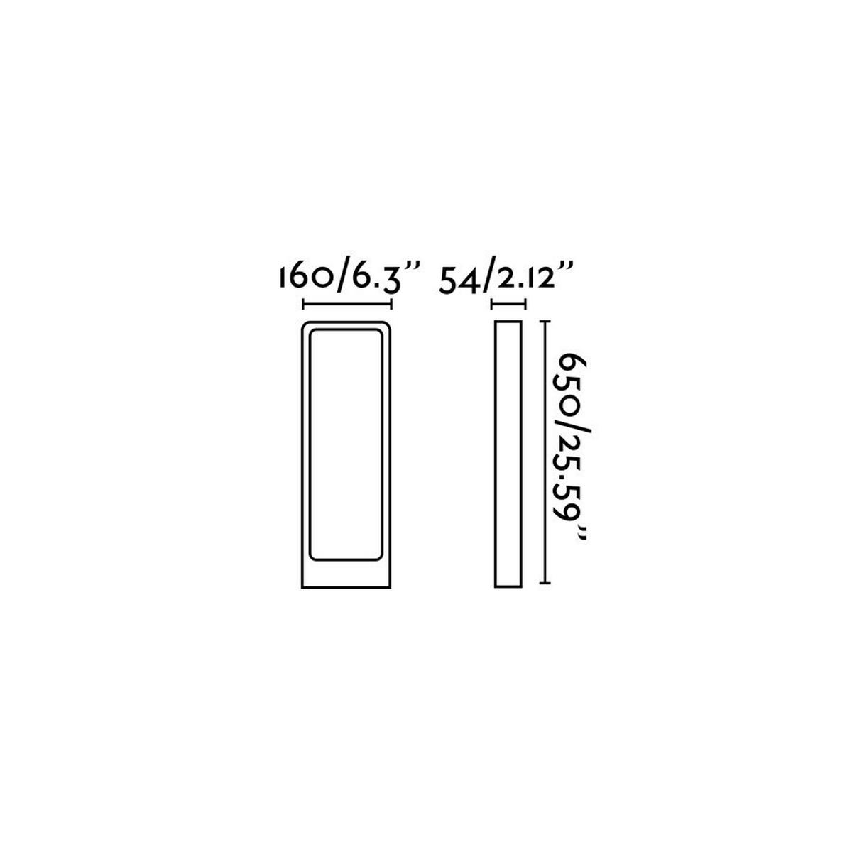 POLLERLEUCHTE 16/5.4/65 cm   - Dunkelgrau, Design, Metall (16/5.4/65cm)