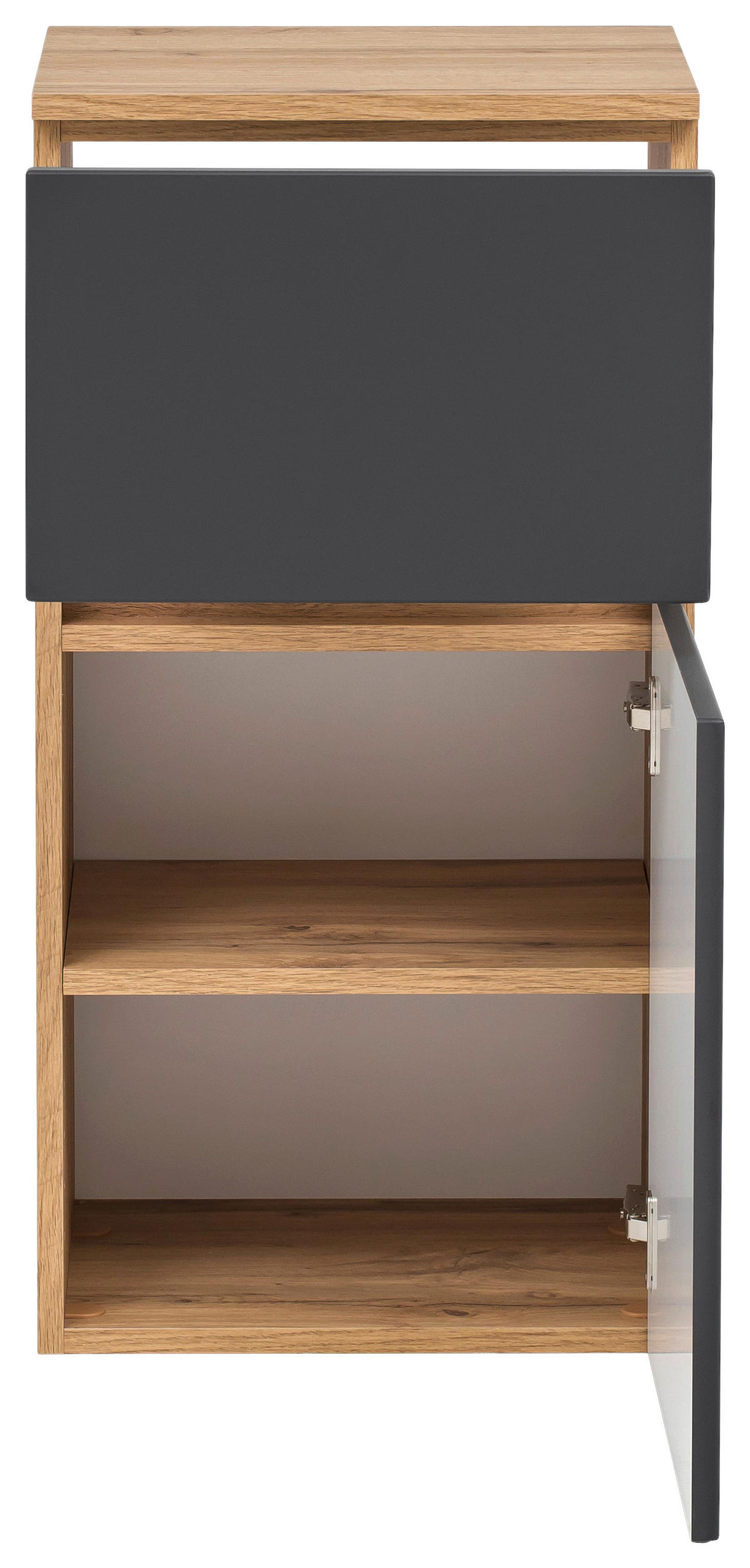 UNTERSCHRANK 40/79/35 cm   - Eichefarben/Silberfarben, KONVENTIONELL, Holzwerkstoff (40/79/35cm) - Held