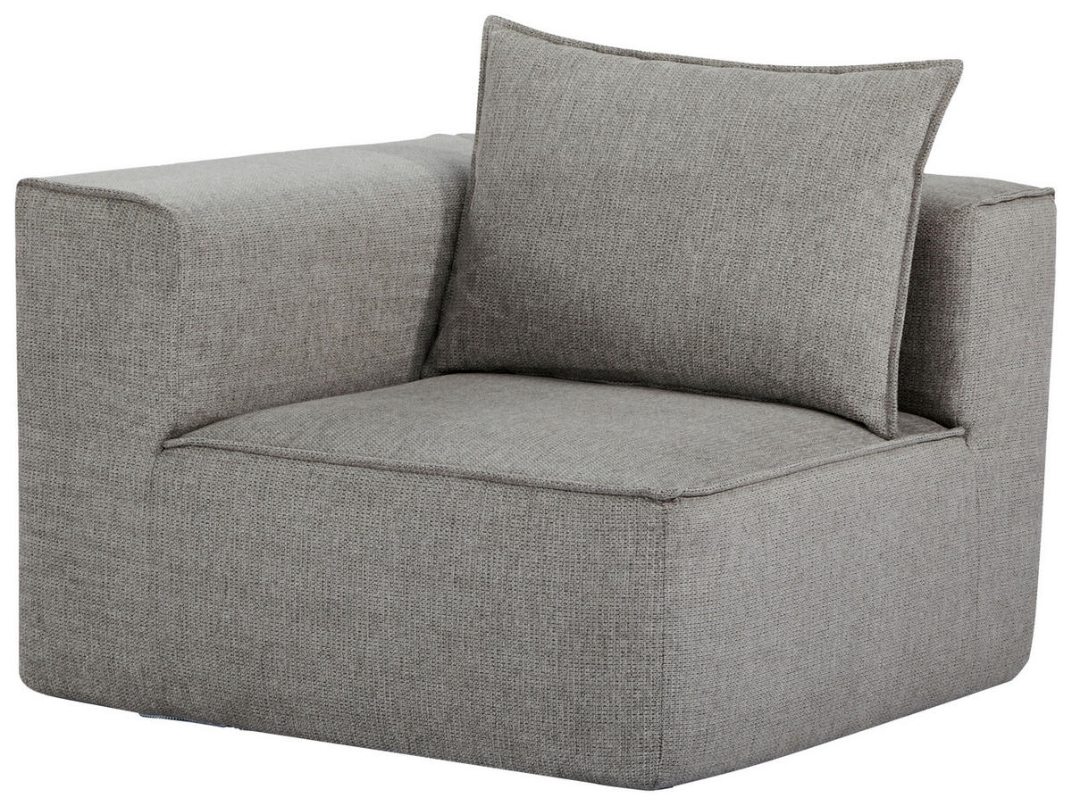 SOFAELEMENT Webstoff Taupe  - Taupe/Weiß, Design, Kunststoff/Textil (90/80/90cm) - Carryhome
