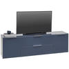 TV-SZEKRÉNY 180/54/42 cm  - alumíniumszínű/antracit, Design, faalapú anyag/Üveg (180/54/42cm) - Voleo