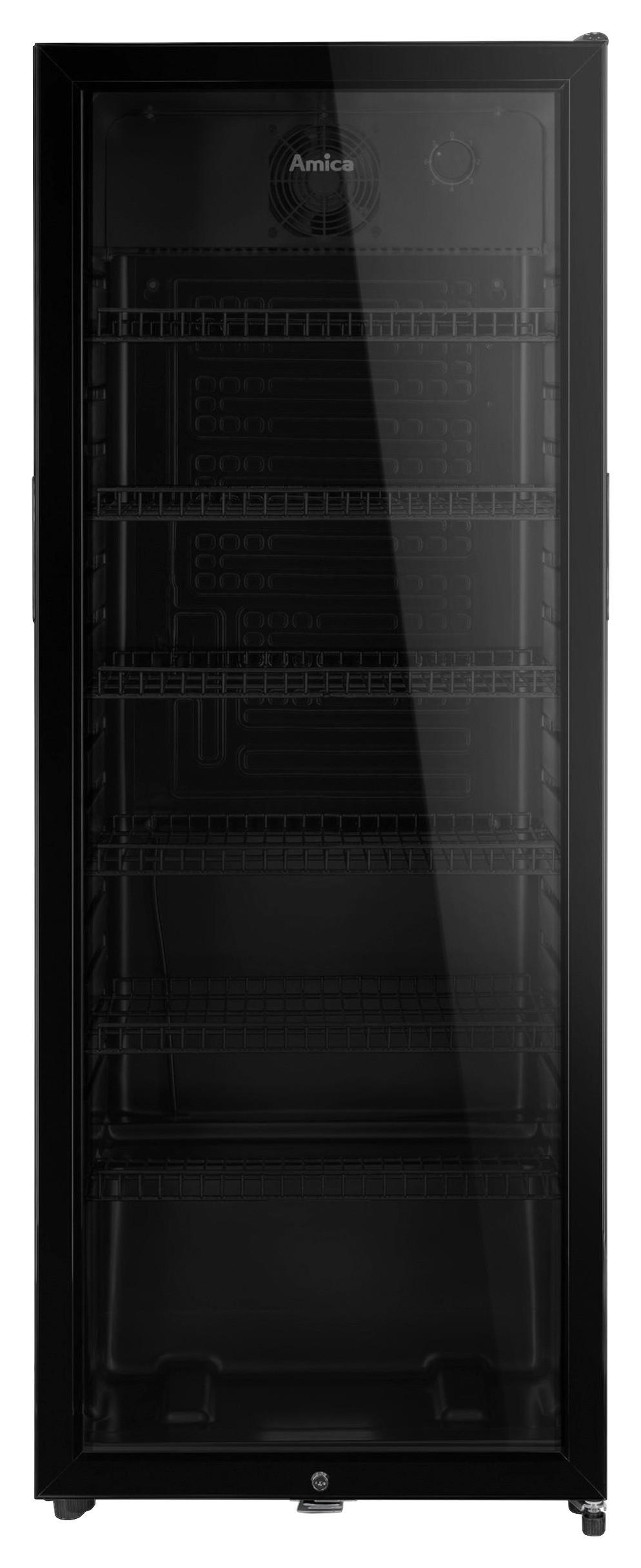 GETRÄNKEKÜHLSCHRANK 54,5/141/54 cm  - Schwarz, Basics, Glas/Metall (54,5/141/54cm) - Amica