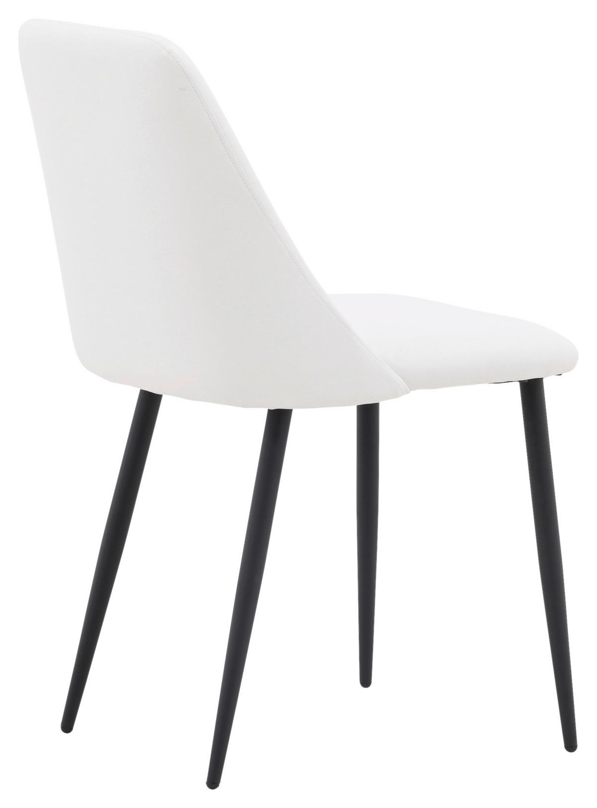 STOLSET 2 styck stål läderimitation (vegan)  - vit/svart, Design, metall/textil (49/87/56cm) - Livetastic