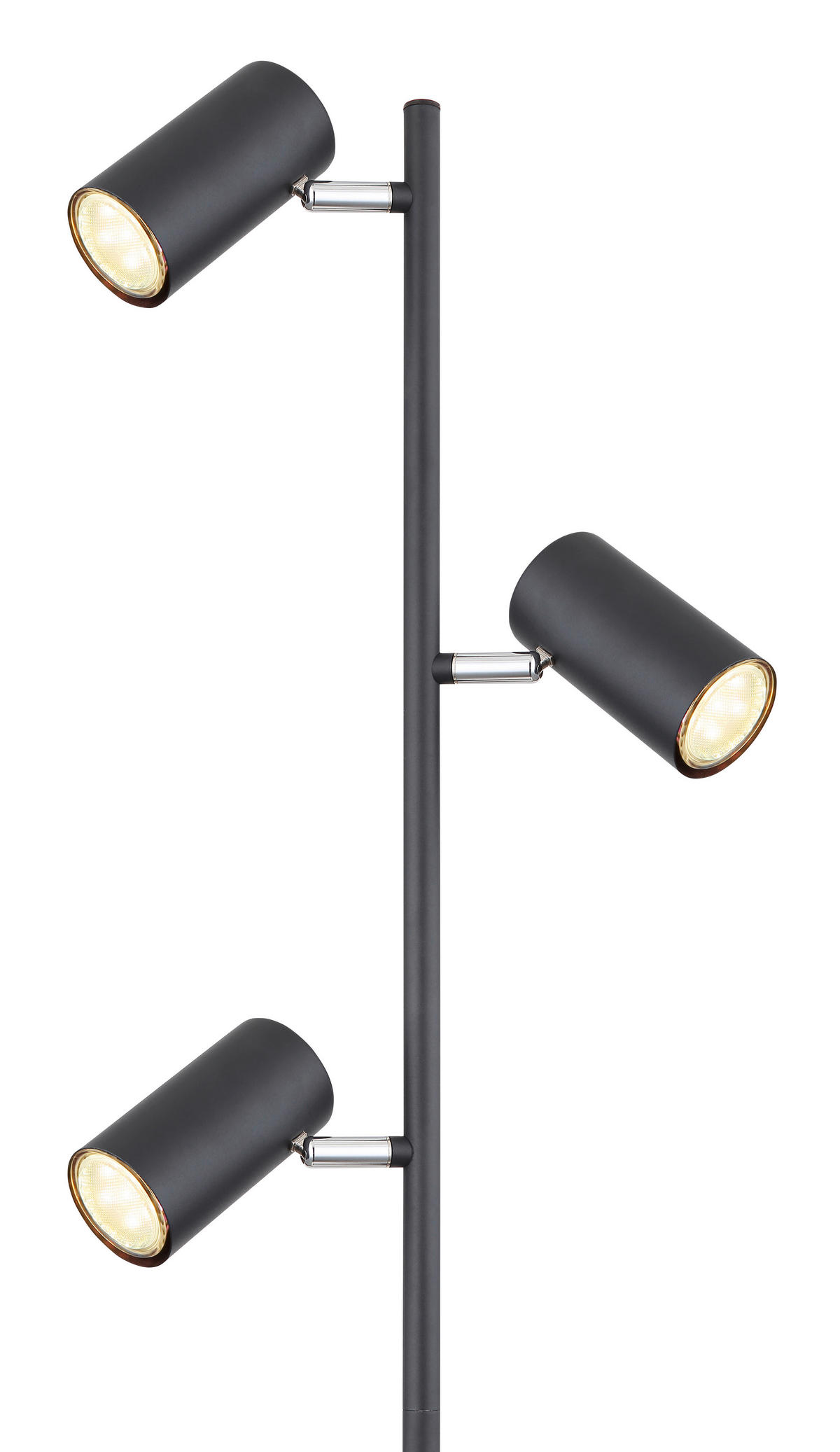 STOJACIA LAMPA, 25/23/154 cm - čierna, Design, kov (25/23/154cm)