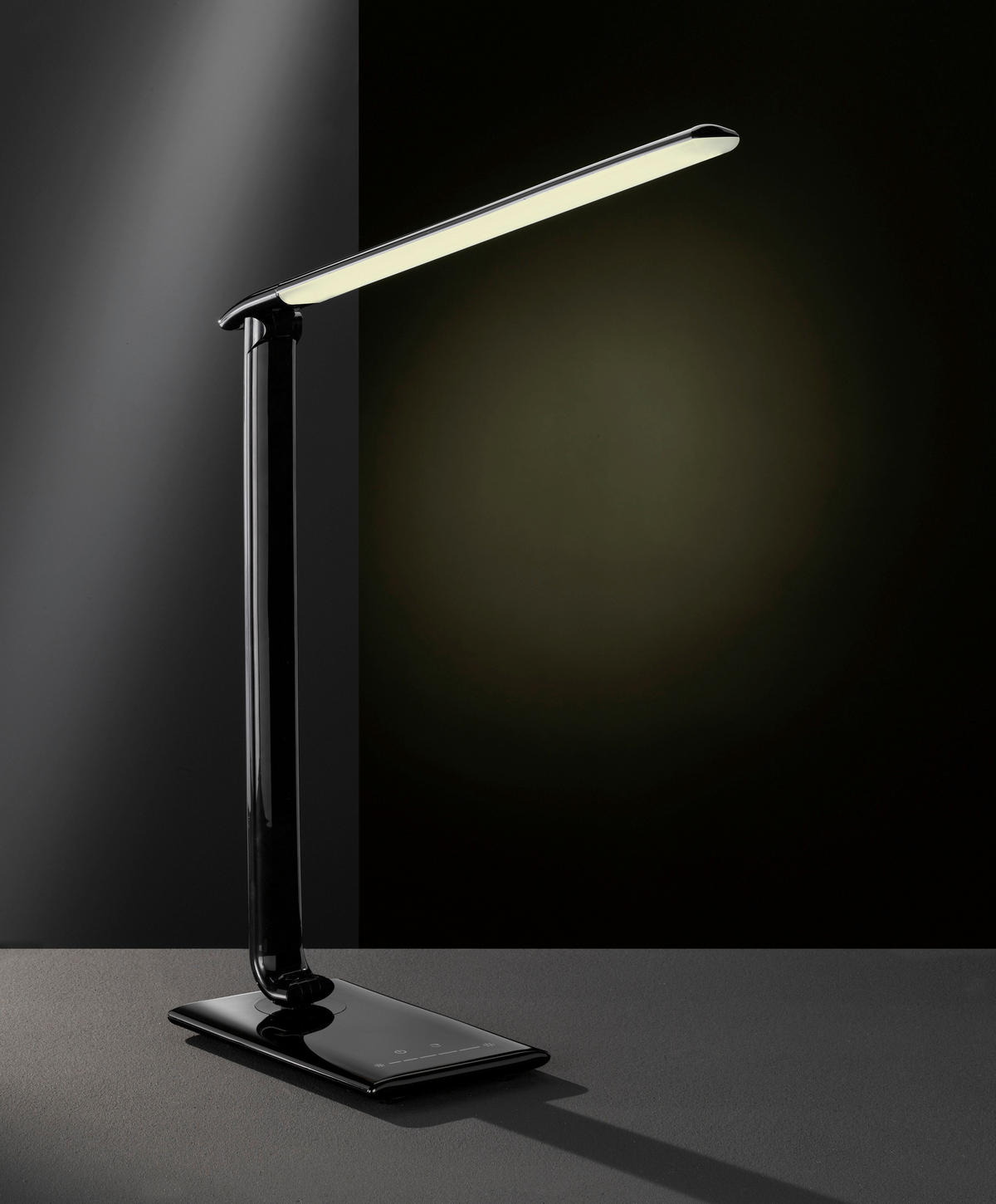 LED-TISCHLEUCHTE 12,5/56/35 cm   - Schwarz, Design, Kunststoff (12,5/56/35cm)