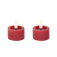 TEELICHT MIT LED - Rot, Basics, Kunststoff/Paraffin (4,4/5,2cm) - Ambia Home