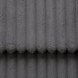 SCHLAFSOFA Cord Anthrazit Rückenkissen, Armlehnenkissen, Bettkasten, Schlaffunktion, Rücken echt, Liegefläche im Originalstoff  - Anthrazit/Schwarz, KONVENTIONELL, Kunststoff/Textil (211/96/105cm) - Carryhome
