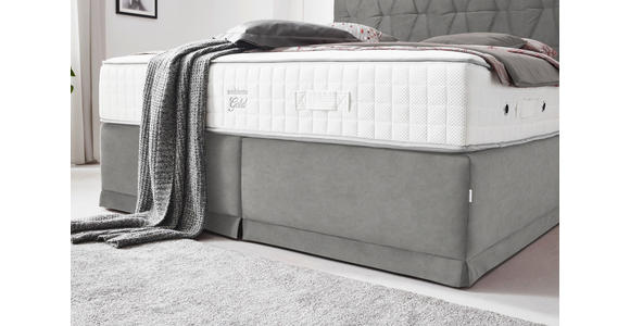 BOXSPRINGBETT 180/200 cm  in Grau  - Grau, KONVENTIONELL, Textil (180/200cm) - Ambiente