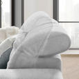 ECKSOFA in Webstoff Hellgrau  260/187 cm  - Chromfarben/Hellgrau, Design, Textil/Metall (260/187cm) - Xora