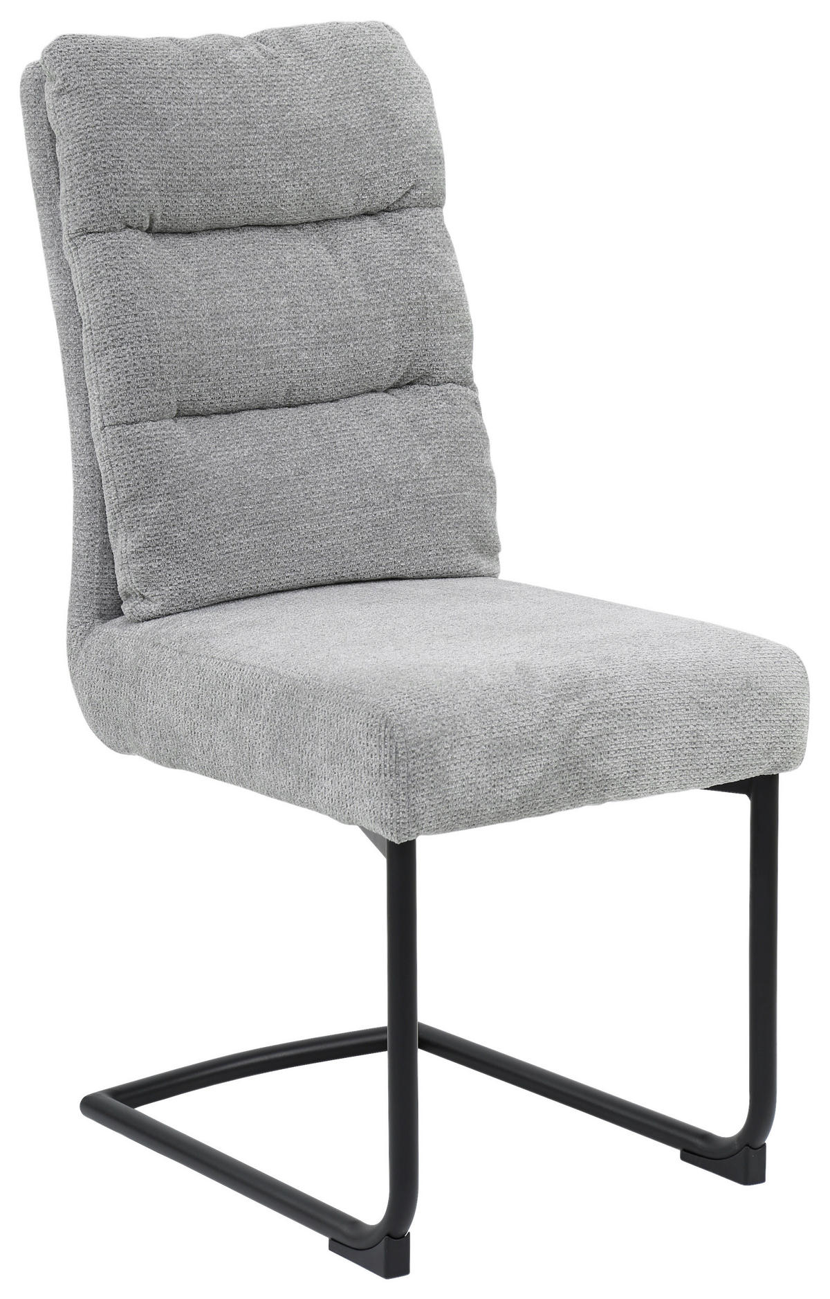 SCHWINGSTUHL  in Eisen Chenille  - Schwarz/Grau, Design, Textil/Metall (48,5/105/67cm) - Carryhome