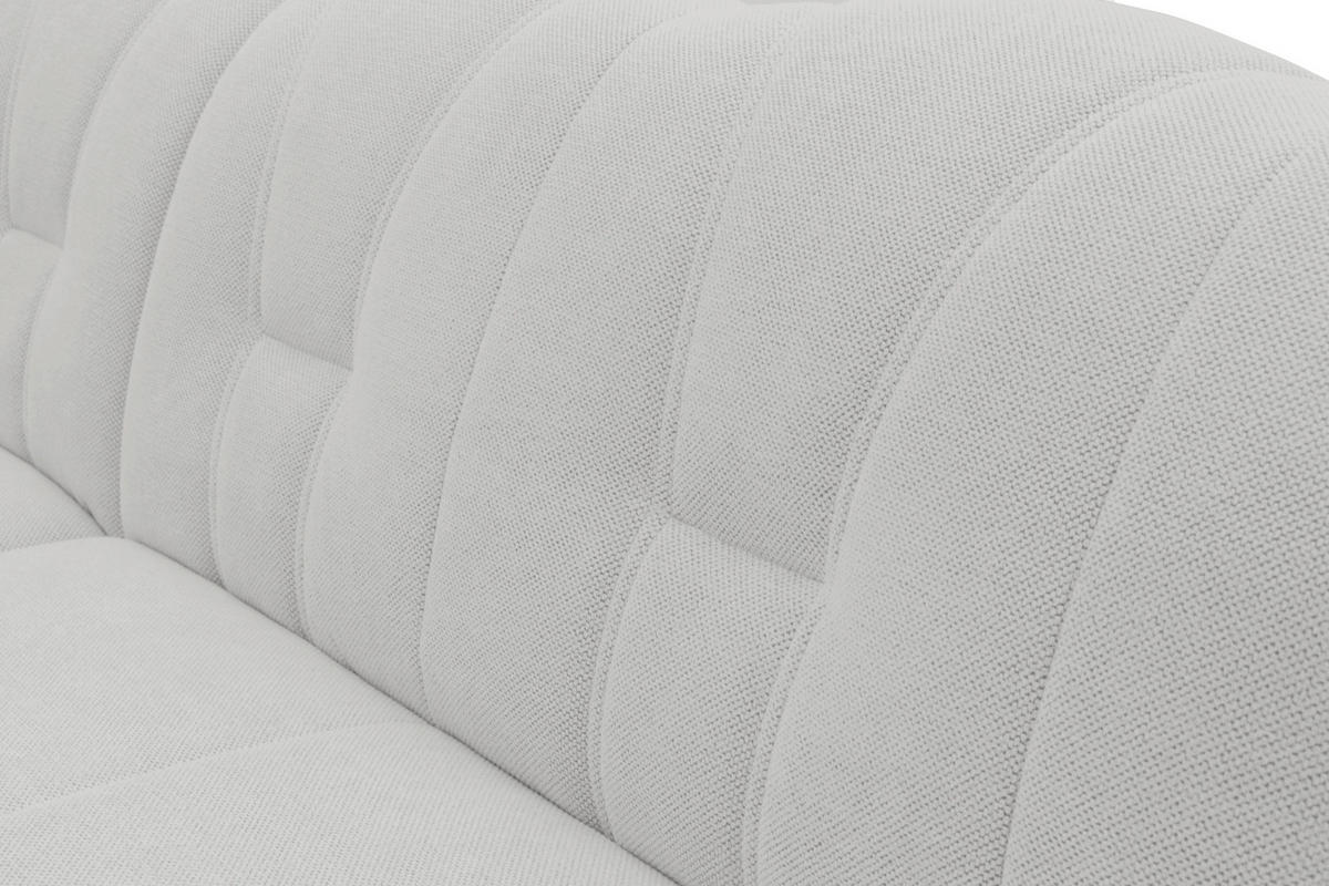 WOHNLANDSCHAFT FLORES FK Silberfarben Mikrofaser  - Silberfarben/Schwarz, KONVENTIONELL, Kunststoff/Textil (142/293/182cm) - MID.YOU