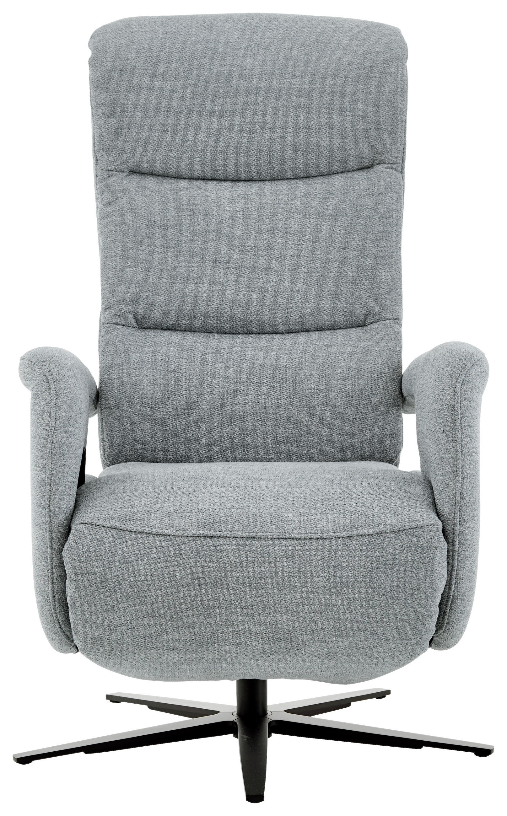 RELAXSESSEL in Textil Hellblau  - Schwarz/Hellblau, Design, Textil/Metall (71/112/83-176cm) - Beldomo Style