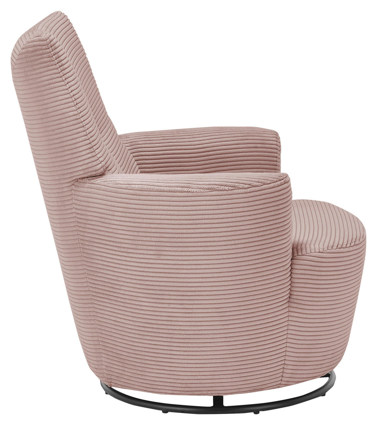 SESSEL Cord Rosa    - Schwarz/Rosa, Design, Textil/Metall (80/96/88cm) - SetOne by Musterring