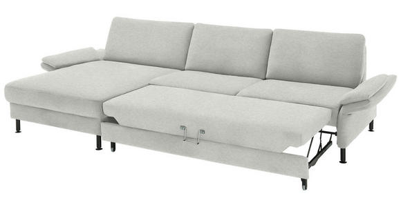 ECKSOFA  in Chenille, Flachgewebe Beige  175/316 cm  - Beige/Schwarz, Design, Textil/Metall (175/316cm) - Dieter Knoll