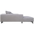 ECKSOFA  in Chenille Hellgrau  222/279 cm  - Hellgrau/Schwarz, KONVENTIONELL, Kunststoff/Textil (222/279cm) - Hom`in