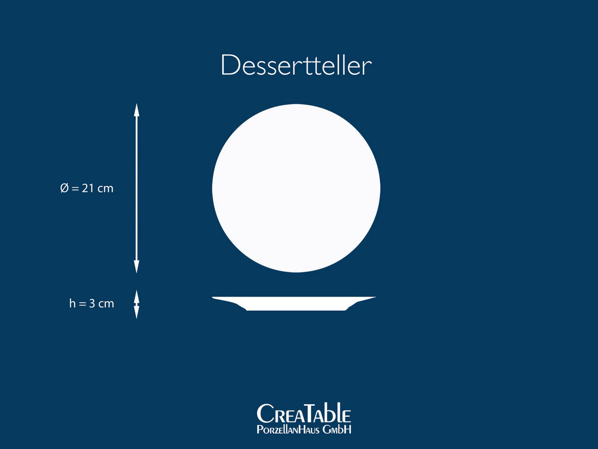 DESSERTTELLERSET 6-teilig  - Grün, Trend, Keramik (21cm) - Creatable