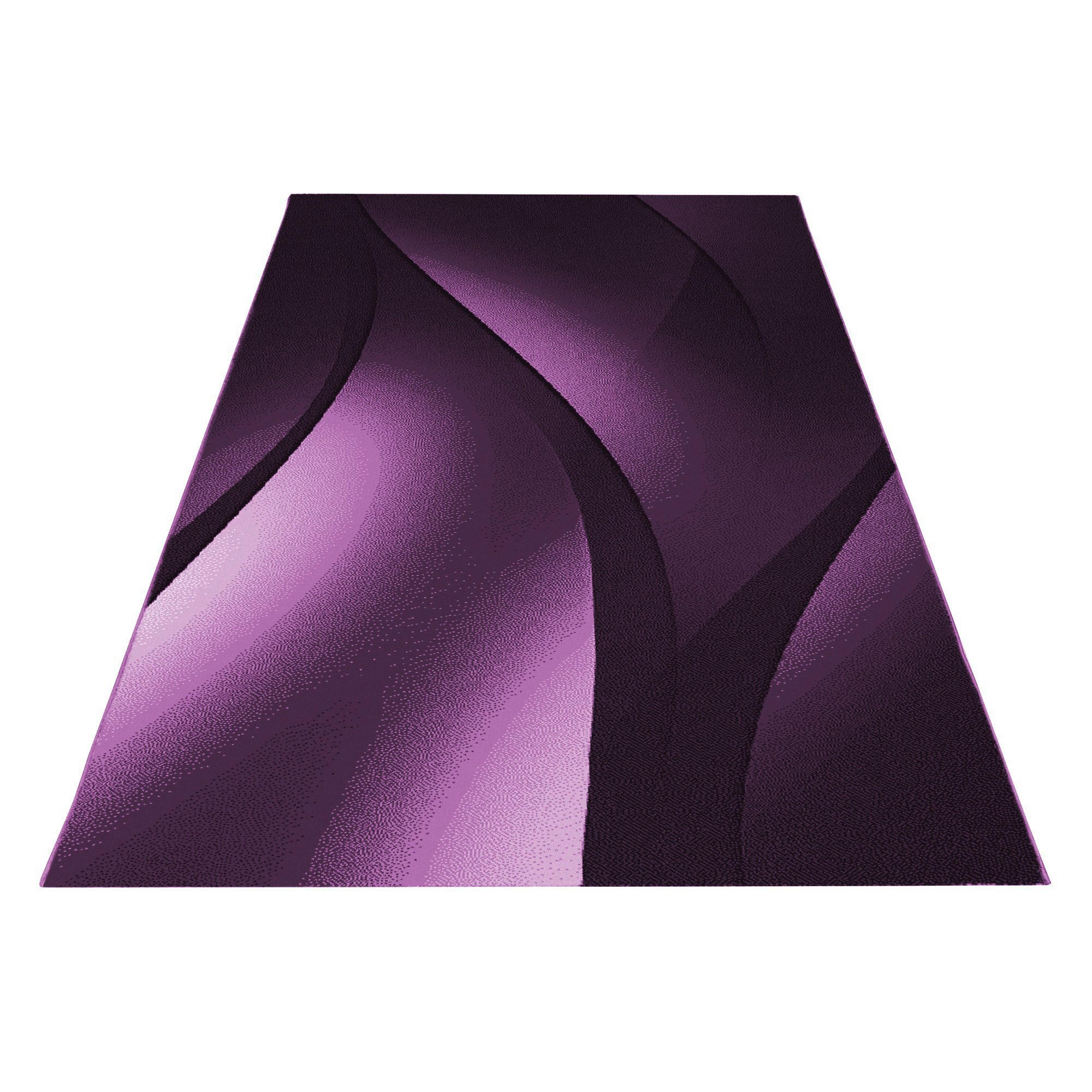 WEBTEPPICH 120/170 cm Plus 8010 Lila, Weiß  - Lila/Weiß, Design, Textil (120/170cm) - Novel