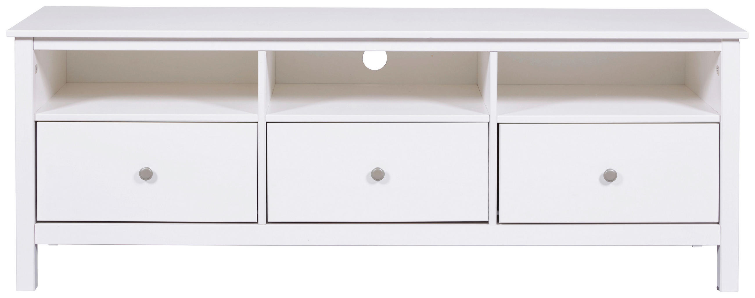 NIZKA OMARICA bela - srebrne barve/bela, Design, kovina/les (160/57/45cm) - Livetastic