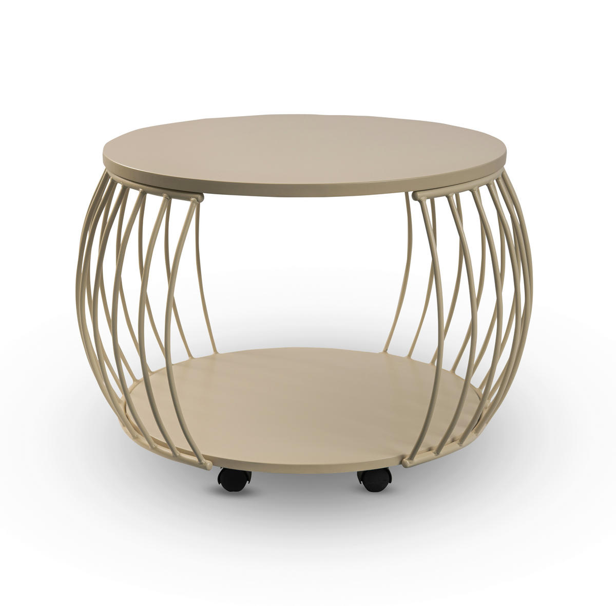 COUCHTISCH 60/60/47 cm rund Creme  - Creme, Design, Holzwerkstoff/Metall (60/60/47cm) - Xora