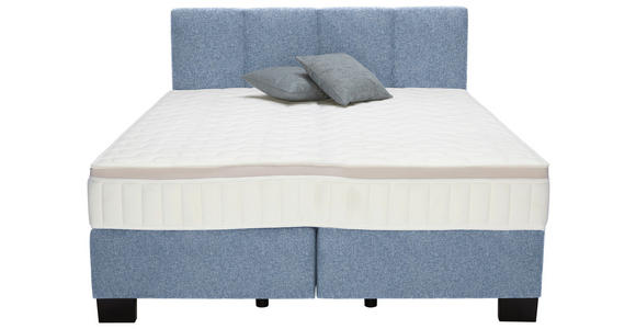 BOXSPRINGBETT 160/200 cm  in Blau  - Blau/Schwarz, Design, Kunststoff/Textil (160/200cm) - Hom`in