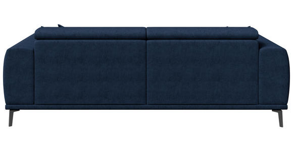 3-SITZER-SOFA  in Webstoff Dunkelblau  - Schwarz/Dunkelblau, KONVENTIONELL, Textil/Metall (240/80/113cm) - Carryhome