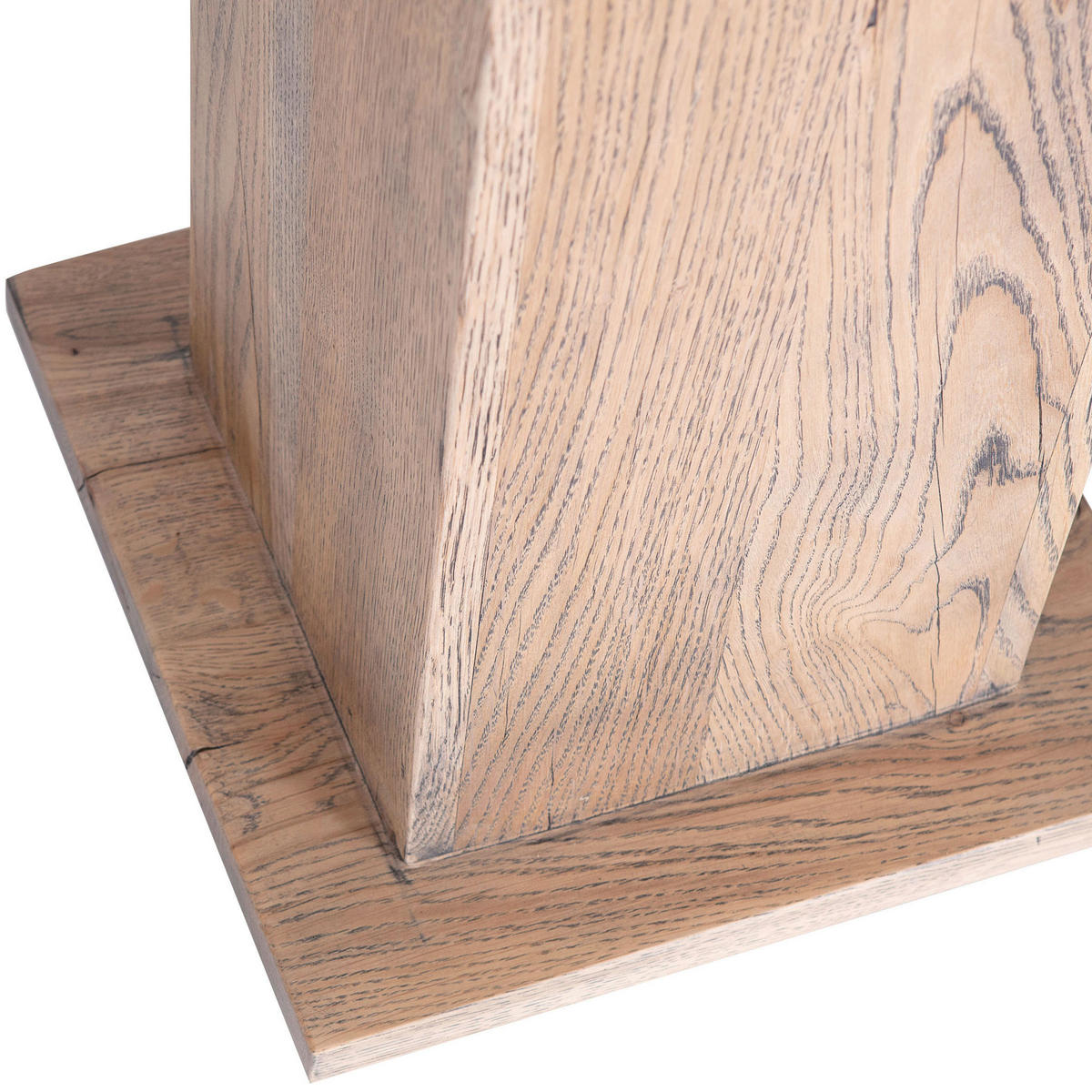 BEISTELLTISCH in Holz, Glas 40/40/50 cm  - Eichefarben, Design, Glas/Holz (40/40/50cm)