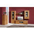 WOHNWAND Balkeneiche furniert, massiv Eichefarben - Eichefarben, KONVENTIONELL, Glas/Holz (293/200/47cm) - Cantus