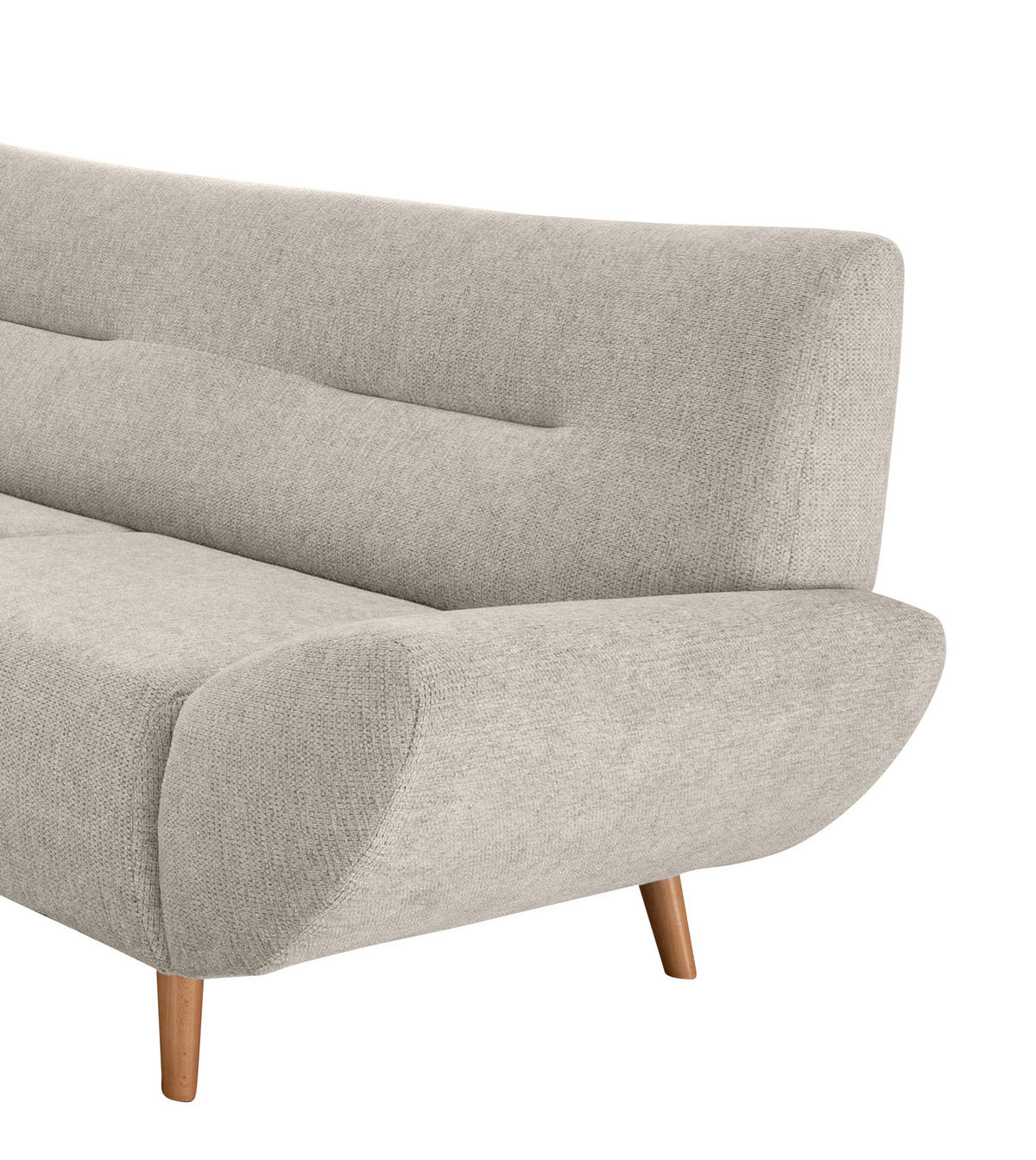 2-SITZER-SOFA Chenille Beige  - Wildeiche/Beige, MODERN, Holz/Textil (173/81/90cm) - MID.YOU