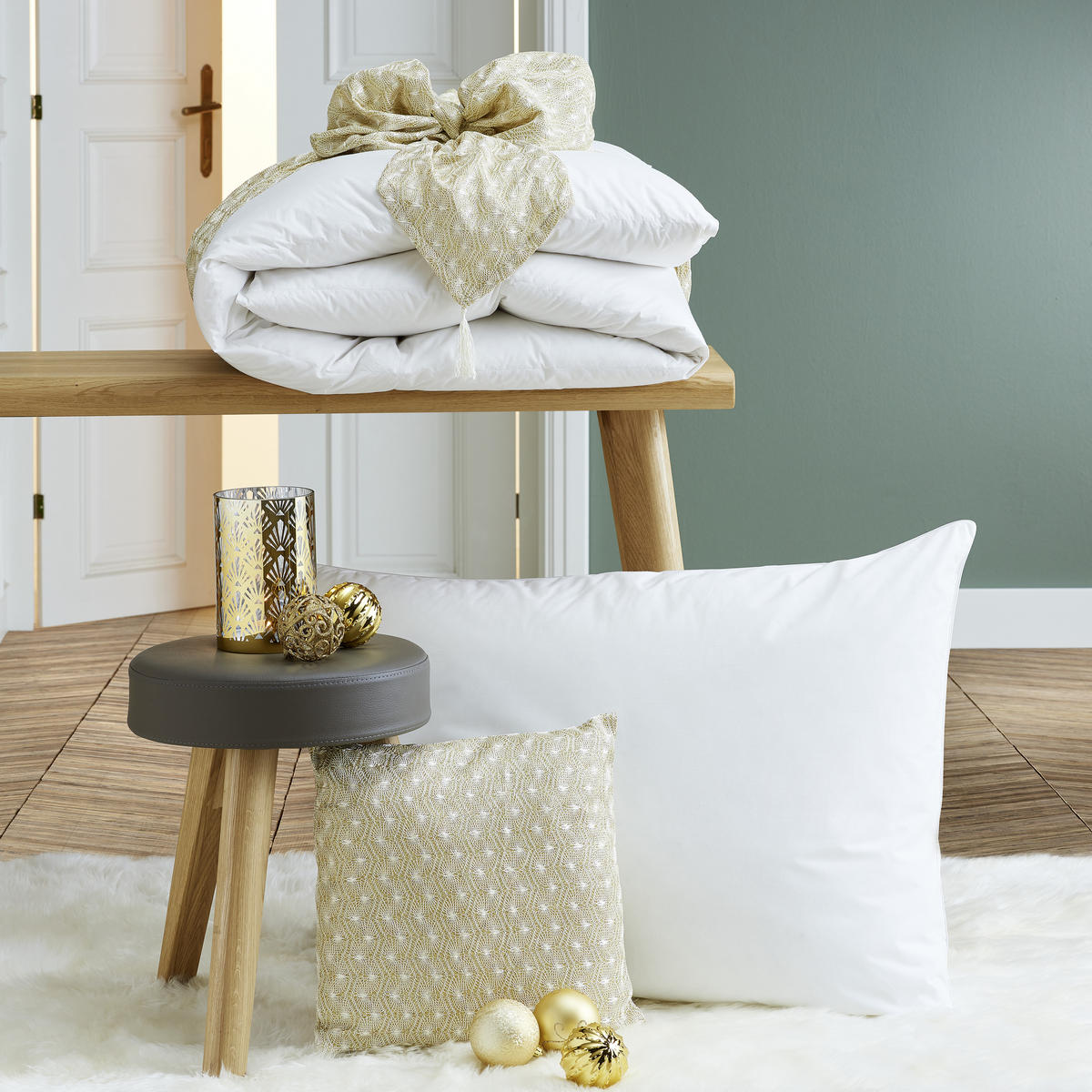 ZIMNÁ PRIKRÝVKA, 135/200 cm, páperie - biela, Basics, textil (135/200cm) - Billerbeck