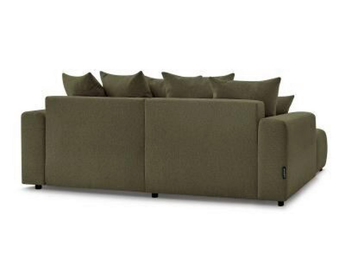 ECKSOFA Ottomane links  ATILLA Grün Flachgewebe  - Schwarz/Grün, MODERN, Kunststoff/Textil (149/244cm)