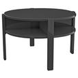 COUCHTISCH 74,4/74,4/45,5 cm rund Schwarz  - Schwarz, Design, Holzwerkstoff (74,4/74,4/45,5cm) - Carryhome