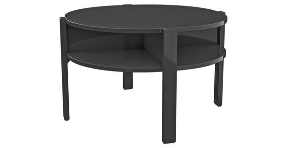 COUCHTISCH 74,4/74,4/45,5 cm rund Schwarz  - Schwarz, Design, Holzwerkstoff (74,4/74,4/45,5cm) - Carryhome