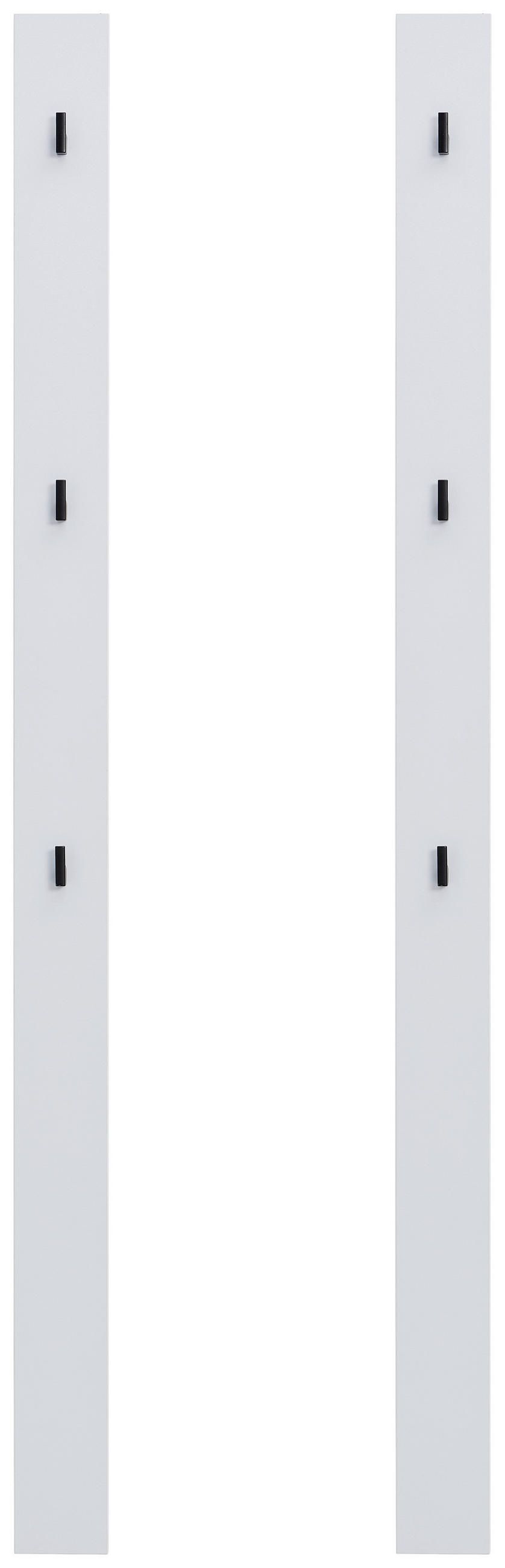 GARDEROBENPANEEL 2er-Set 10/163/2 cm  - Grau, MODERN, Kunststoff (10/163/2cm) - Hom`in